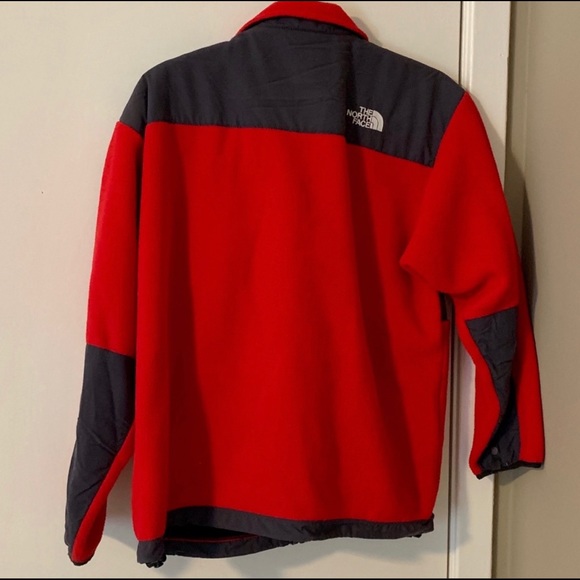 EUC NORTHFACE Denali red and grey fleece jacket - Picture 2 of 3